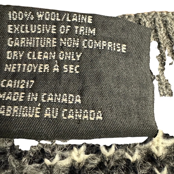 Vintage Mens Black Canyon 100% Wool Sweater Grey Norwegian Style Made In Canada - Picture 11 of 12